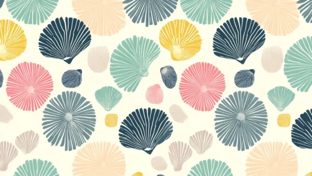 A geometric pattern inspired by beach elements PC wallpaper.