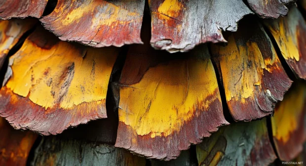 A macro photograph of a palm tree trunk wallpaper.