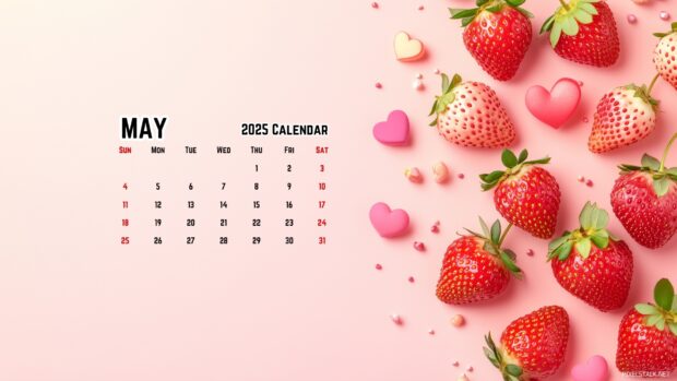 Free Download May 2025 Calendar Wallpaper HD for PC.