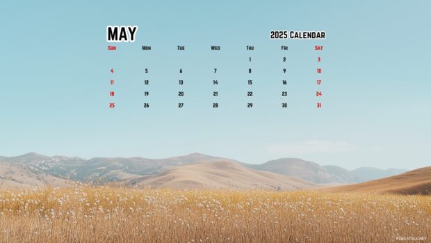 May 2025 Calendar Computer Backgrounds.