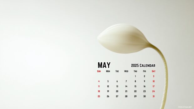 May 2025 Calendar Desktop Background.