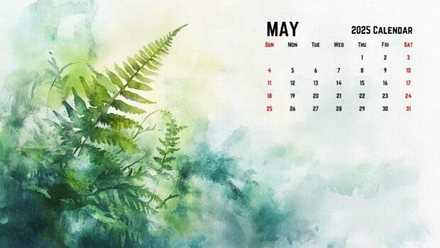 May 2025 Calendar HD Wallpaper.