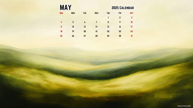 May 2025 Calendar Wallpaper HD Free download.