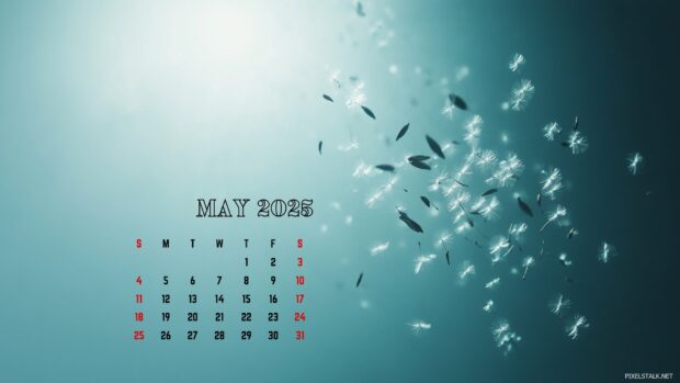 May 2025 Calendar Wallpaper for Desktop.