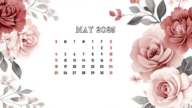 May 2025 Calendar Wallpaper for PC.