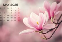 May 2025 Calendar Wallpaper for PC.