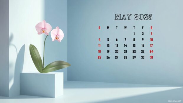 May 2025 Calendar Wallpaper for Windows.