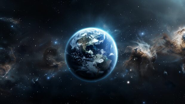 1080p Earth from Space Background Free Download.