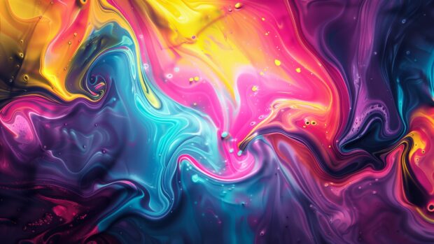 4K OLED Desktop Backgrounds with abstract liquid texture, swirling patterns, vivid colors.