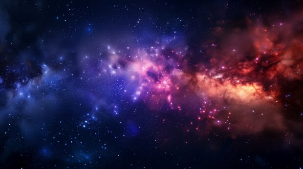 4K Wallpaper abstract cosmic explosion, bright nebula colors.