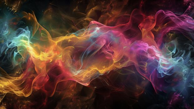 4K abstract music waves, colorful sound waves background HD.