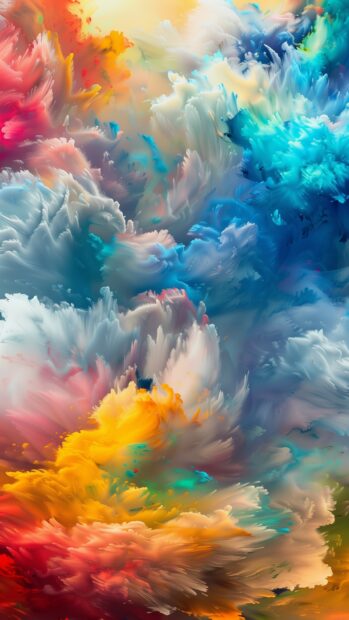 4K abstract sky iPhone background, swirling clouds and colors.