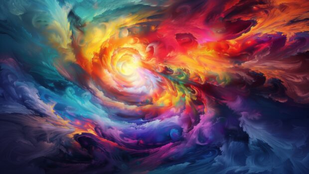 4K abstract sky, swirling clouds and colors desktop background HD.