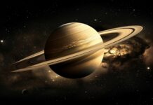 A detailed Saturn with its rings prominently displayed wallpaper, against a dark space 1080p background.