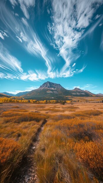 A scenic mountain landscape in fall wallpaper HD.