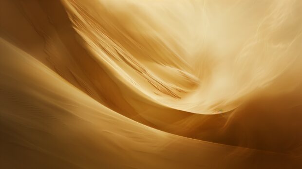 Abstract desert with shifting sands, warm tones, 4K Wallpaper HD.