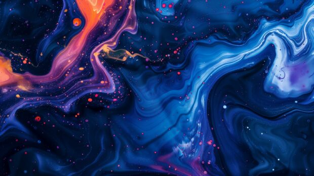 Abstract galaxy, stars and swirling colors, Wallpaper 4K for Desktop.