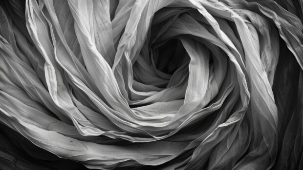 Abstract grey swirling vortex, monochrome tones wallpaper HD.