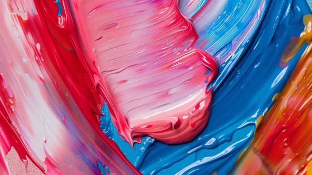 Abstract paint texture, brush strokes, dynamic colors desktop wallpaper HD.