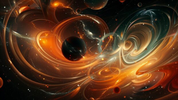 Abstract space time continuum, bending and twisting wallpaper HD 1920x1080.