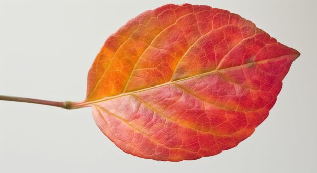 Close up of a vibrant fall leaf with a simple background, Autumn leaves HD wallpaper.