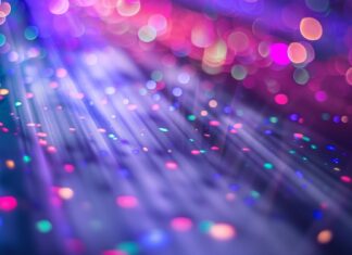 Colorful abstract light show, beams and rays of color HD wallpaper.