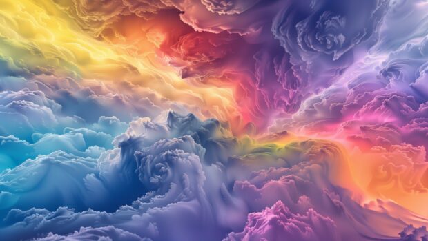 Colorful abstract sky, swirling clouds and colors wallpaper HD.