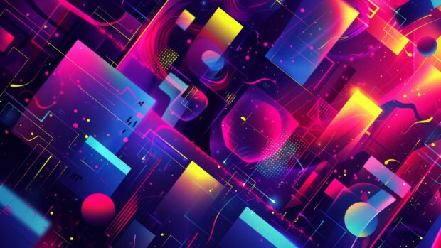Cool YouTube background with bold colors and geometric shapes, featuring a dynamic design.
