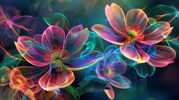 Cool flower wallpaper 4K for laptop.