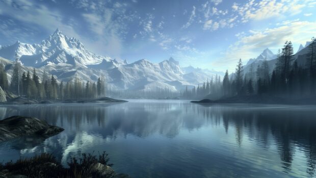 Cool lake wallpaper for desktop HD.