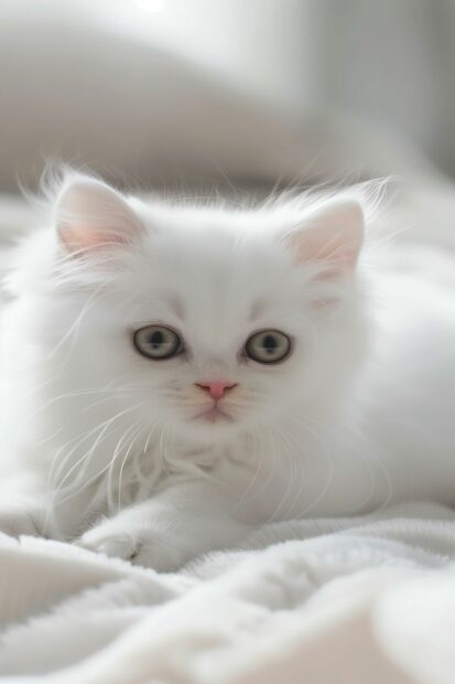 Cute little cat, Pastel colors background.