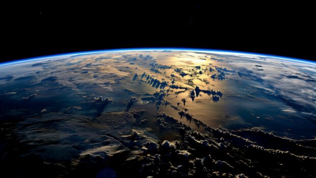 Earth from Space 4K Wallpaper HD for Desktop Background.