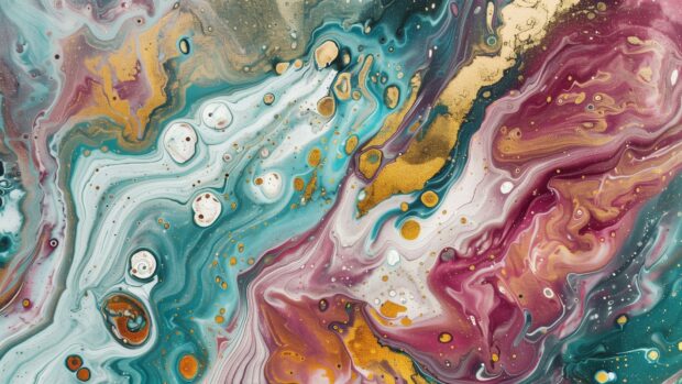 Fluid acrylic pour, marbled colors wallpaper HD for windows 1920x1080.