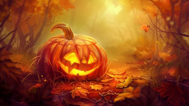 Free Download Pumpkin Halloween Desktop Wallpaper HD.