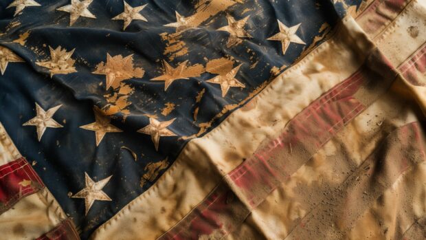 Free and cool American flag with a vintage look.