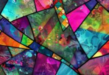 Free download Abstract stained glass, intricate color patterns wallpaper HD.
