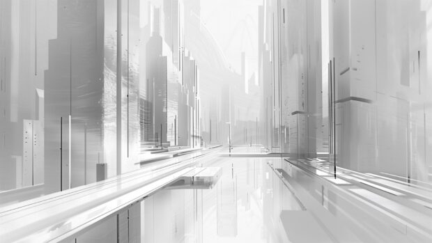 Free download Minimalist abstract cityscape, clean lines and shapes Desktop HD wallpaper.