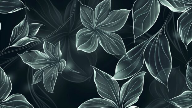 Free download Minimalist abstract floral patterns, delicate lines Desktop HD wallpaper.