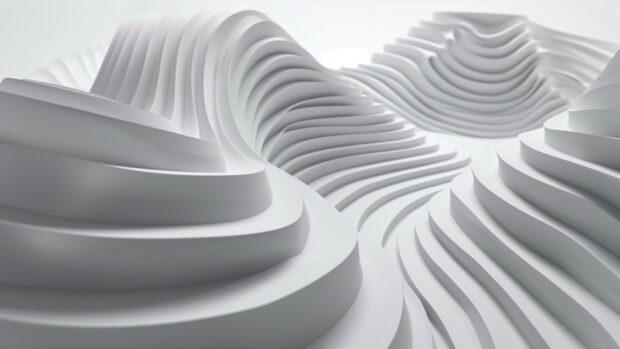 Free download Minimalist abstract waves, clean lines and curves desktop background.