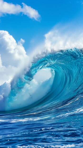 Free download Ocean waves iphone 4K wallpaper.