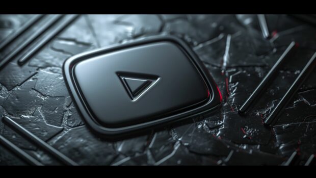 Geometric YouTube logo featuring sharp angles and precise shapes 4.