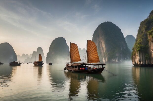 Ha Long Bay Wallpaper HD Free download.