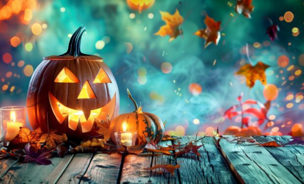 Halloween Wallpaper 1080p Free Download, Autumn Pumpkin Background.