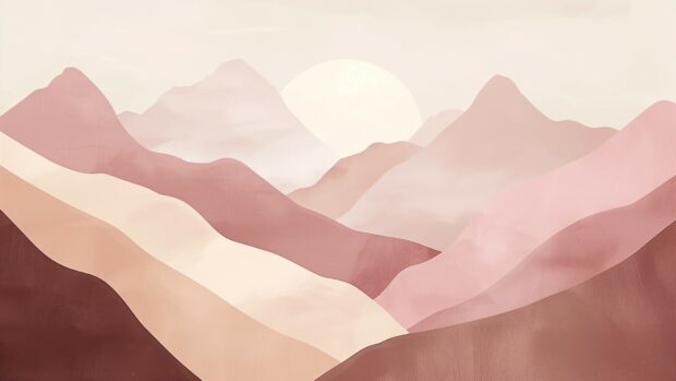 Minimalist abstract background landscape, muted earth tones.