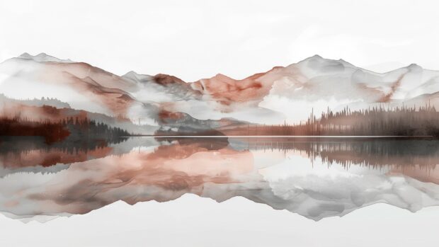 Minimalist abstract landscape, muted earth tones HD wallpaper.
