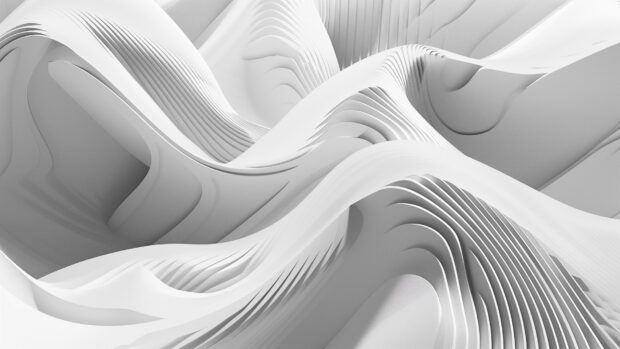 Minimalist abstract waves, clean lines and curves.