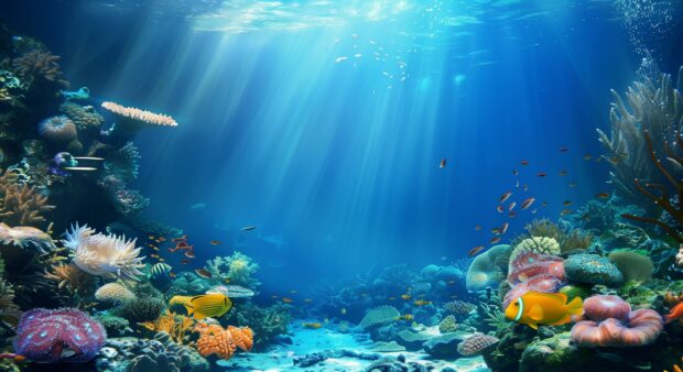 Ocean Fish Background 1980x1080 Free Download.