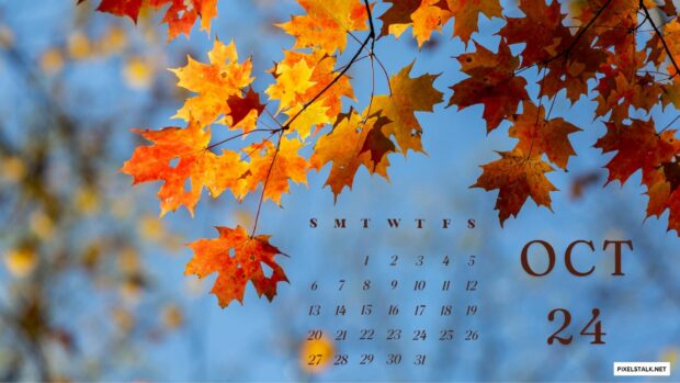 October 2024 Calendar Background.