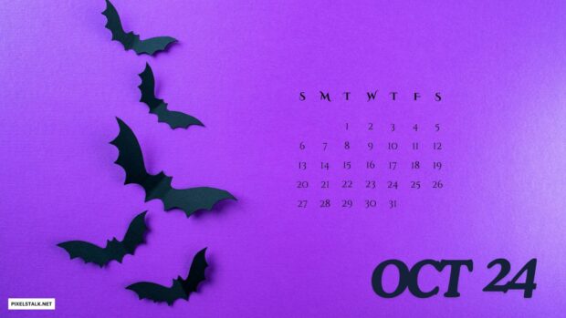 October 2024 Calendar Background HD.