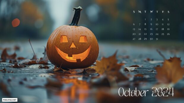 October 2024 Calendar Desktop Wallpaper HD.